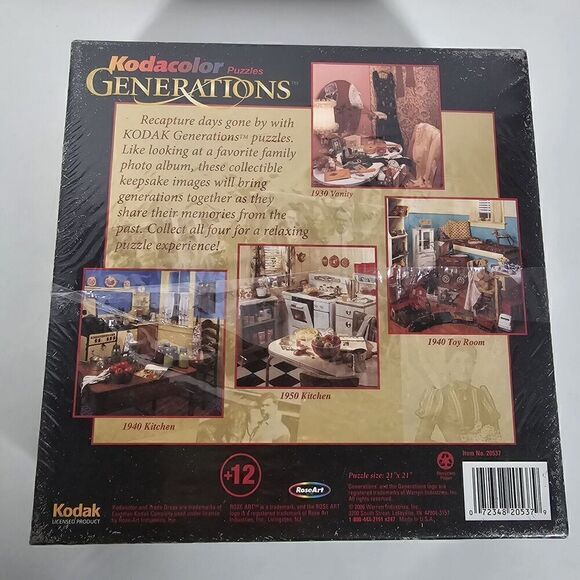 Kodak Generations 1940 Toy Room Jigsaw Puzzle 750 Pieces Rose Art Sealed 2005 - Picture 2 of 4